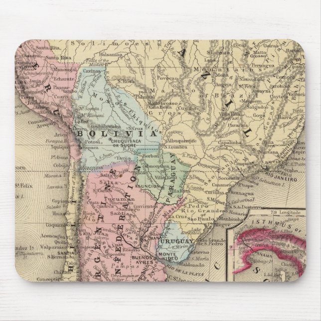 Mousepad Mapa da América do Sul por Mitchell (Frente)