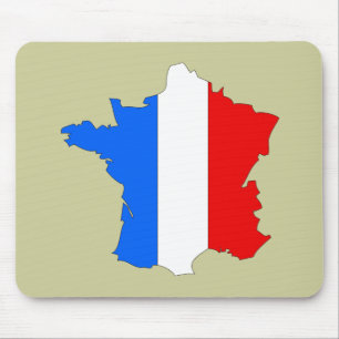 Mousepad Mapa da bandeira de France