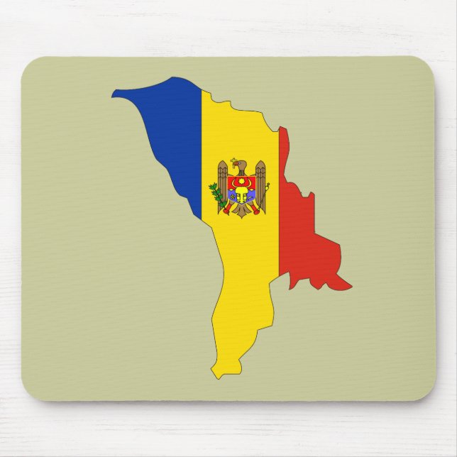 Mousepad Mapa da bandeira de Moldova (Frente)