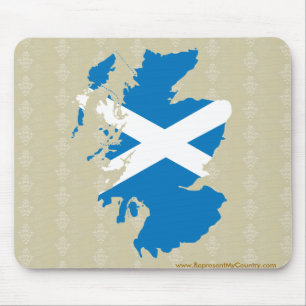 Mousepad Mapa da bandeira de Scotland sem redução