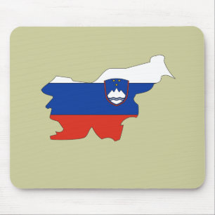 Mousepad Mapa da bandeira de Slovenia