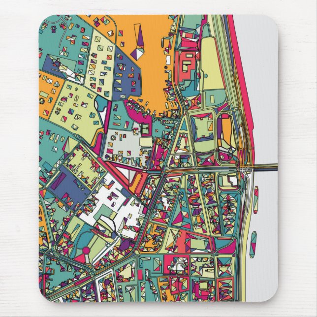 Mousepad Mapa da cidade de Budapest, Hungria | (Frente)