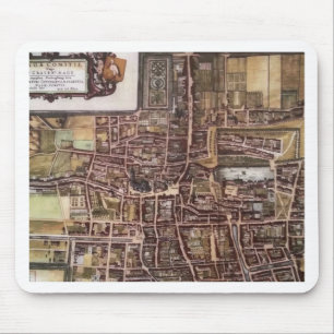 Mousepad Mapa da cidade de réplica de Haia 1649