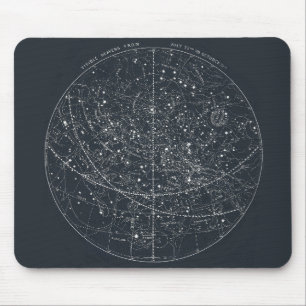Mousepad Mapa da constelação do vintage