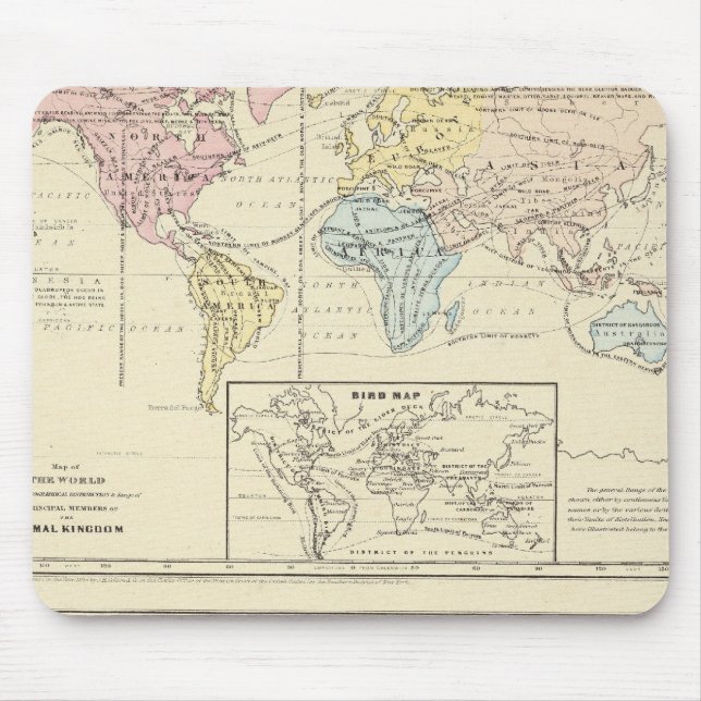 Mousepad Mapa da cor do Mundo (Frente)