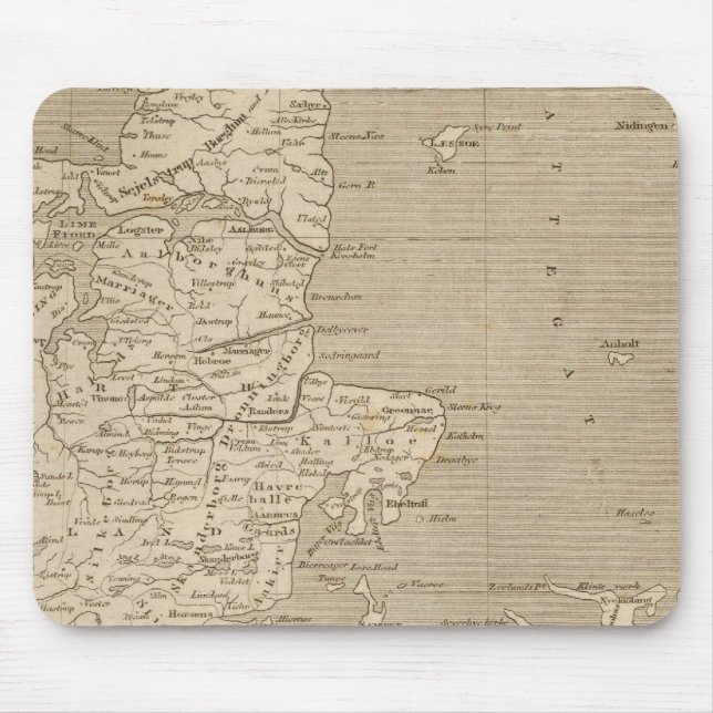 Mousepad Mapa da Dinamarca por Arrowsmith (Frente)