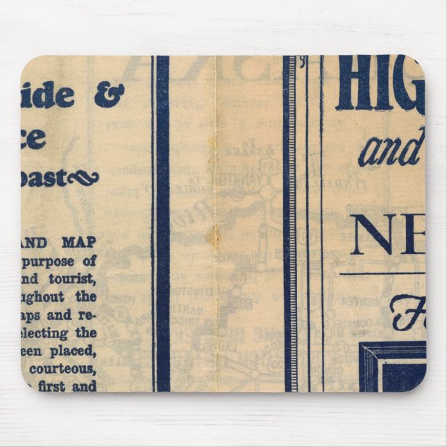 Mousepad Mapa da Estrada do Nebraska (Frente)