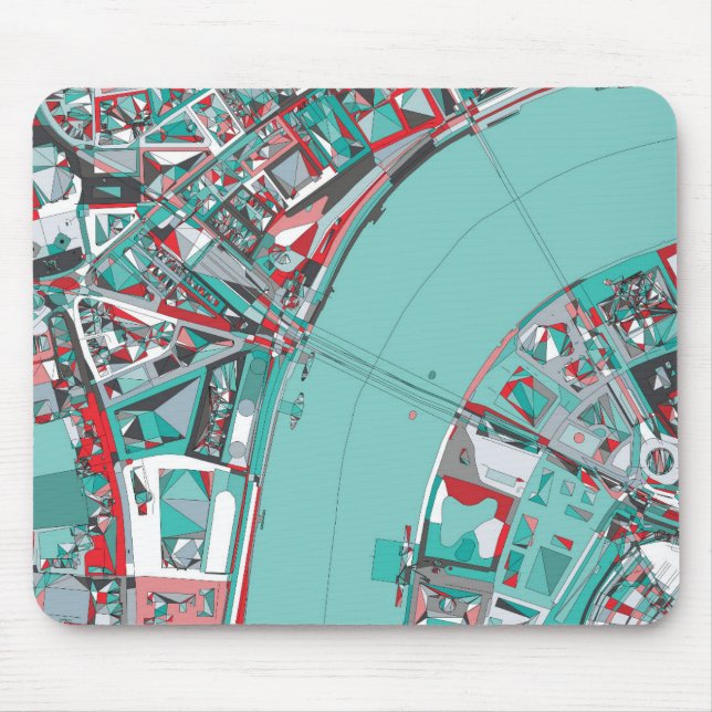 Mousepad Mapa da estrutura da cidade de Londres (Frente)