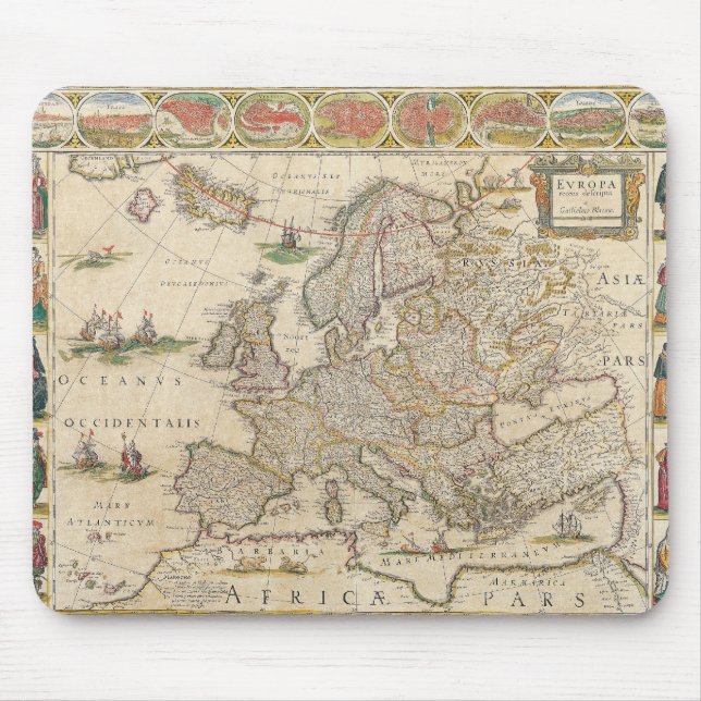 Mousepad Mapa da Europa 6 (Frente)