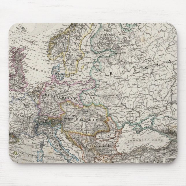 Mousepad Mapa da Europa por Stieler (Frente)