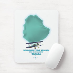 Mousepad Mapa da Ilha de Bonaventure no Canadá