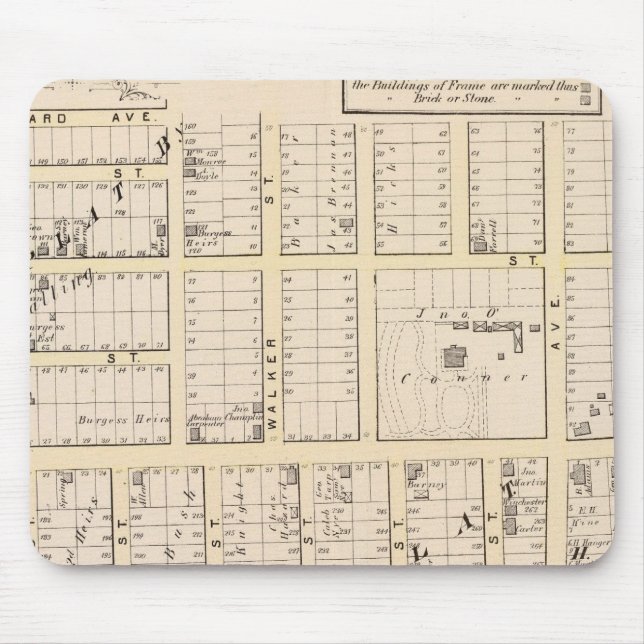 Mousepad Mapa da Ilha de East Providence (Frente)