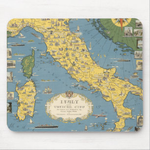 Mousepad Mapa da Itália com Cidade do Vaticano