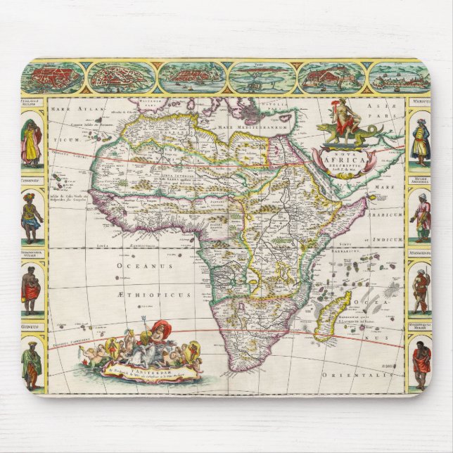 Mousepad Mapa da nova África de África | (Frente)
