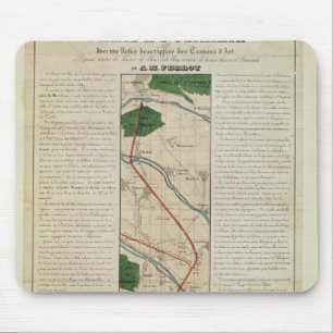 Mousepad Mapa da Paris à estrada de ferro de St Germain,
