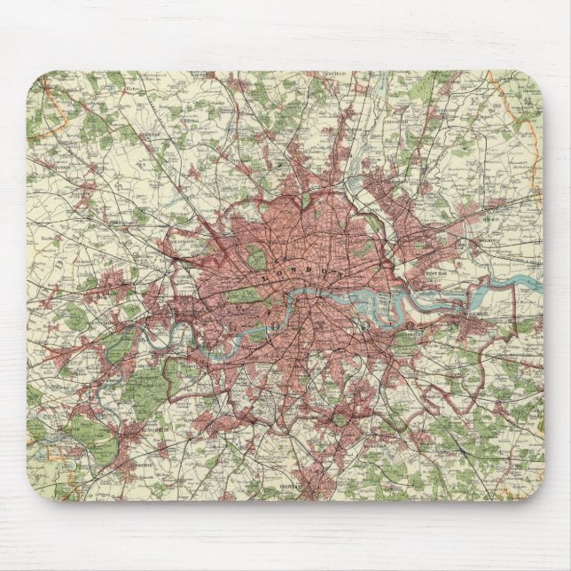 Mousepad Mapa da Região de Londres (Frente)