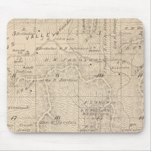 Mousepad Mapa da Seção do Condado de Tulare T15S R26E