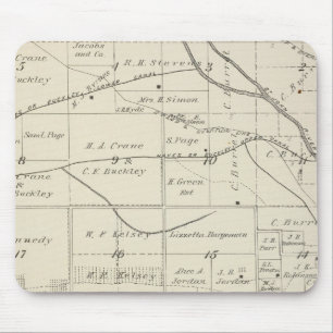 Mousepad Mapa da Seção do Condado de Tulare T18S R24E