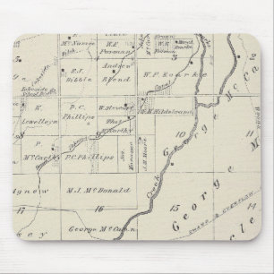 Mousepad Mapa da Seção do Condado de Tulare T20S R22E