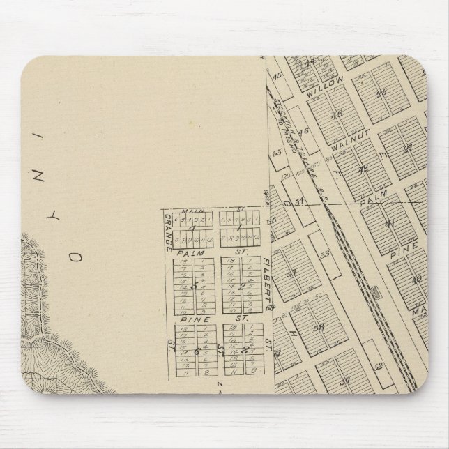 Mousepad Mapa da Seção do Condado de Tulare T2124S R3637E (Frente)