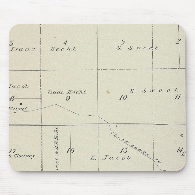 Mousepad Mapa da Seção do Condado de Tulare T21S R22E (Frente)