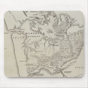 Mousepad Mapa da terra entre Auckland & rio de Waikato