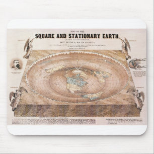 Mousepad Mapa da terra quadrada e estacionária por Ferguso