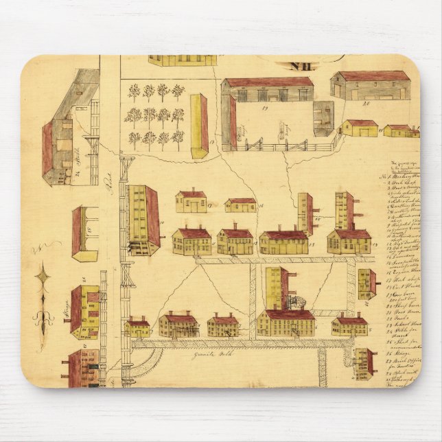 MOUSEPAD MAPA DA VILA DO ABANADOR, 1849 (Frente)