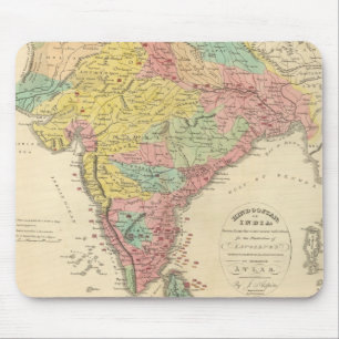 Mousepad Mapa das Batalhas da Índia e da Conologia do Mar