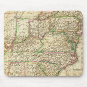 Mousepad Mapa Das Estradas, Dos Canais E Do Barco A Vapor