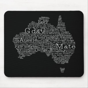 Mousepad mapa das gírias australianas