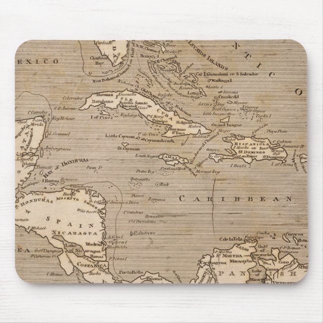 Mousepad Mapa das Índias Ocidentais por Arrowsmith (Frente)