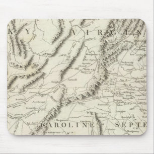 Mousepad Mapa das províncias do sul dos Estados Unidos