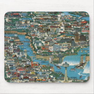 Mousepad Mapa das quedas de Niágara