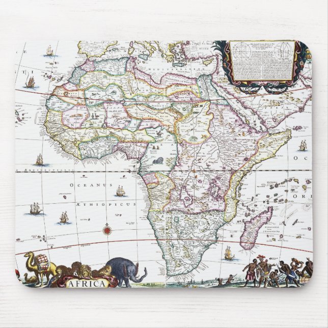 Mousepad Mapa de África | 1696 (Frente)