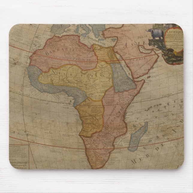 Mousepad Mapa de África | 1700 (Frente)