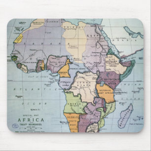 Mousepad Mapa de África que mostra os limites do Tratado,