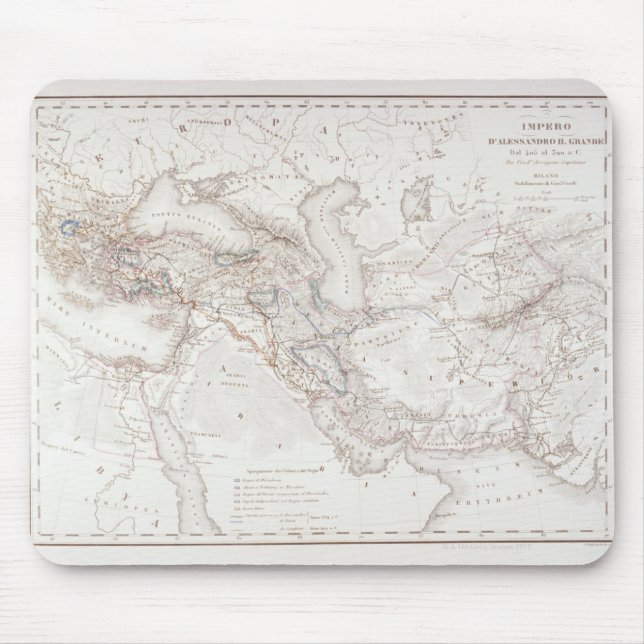Mousepad Mapa de Alexandre, o Império Excelente (Frente)