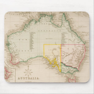 Mousepad Mapa de Austrália & de Nova Zelândia