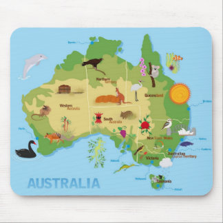 Mousepad Mapa de Austrália do OPUS