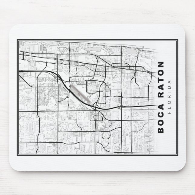Mousepad Mapa de Boca Raton (Frente)