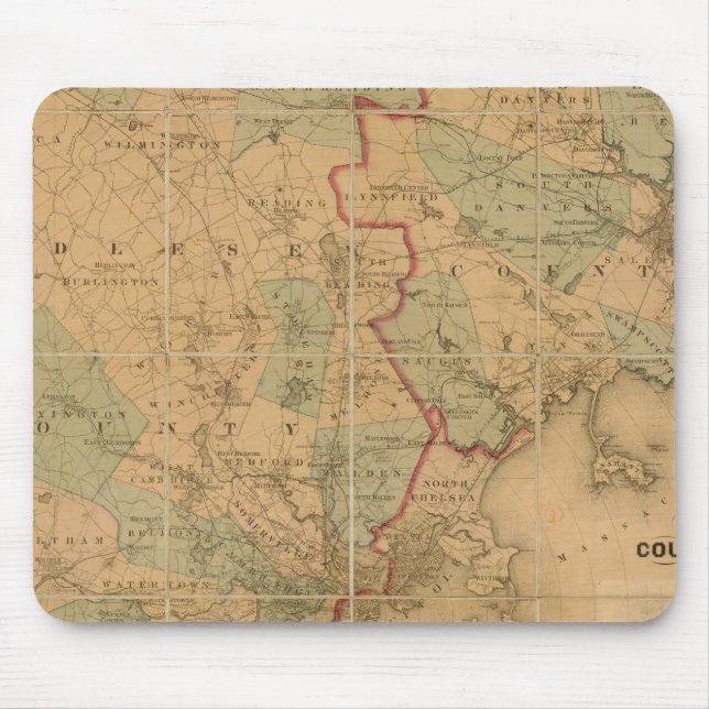 Mousepad Mapa De Boston 2 (Frente)