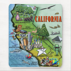 Mousepad Mapa de Califórnia