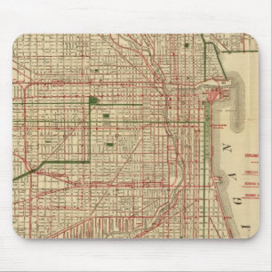 Mousepad Mapa de Chicago de Blanchard