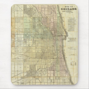 Mousepad Mapa de Chicago Illinois em 1857
