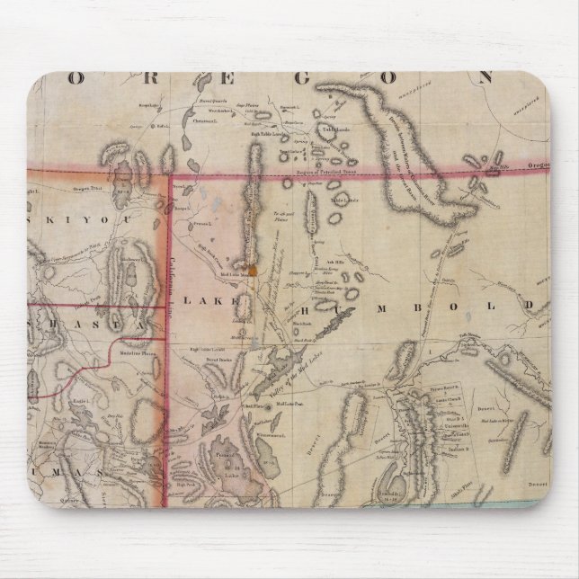 Mousepad Mapa de DeGroot do Território de Nevada (Frente)