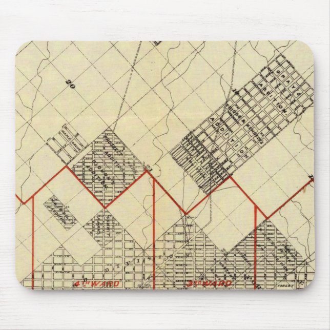 Mousepad Mapa de Estrutura de Tópicos de Duluth e Subúrbios (Frente)