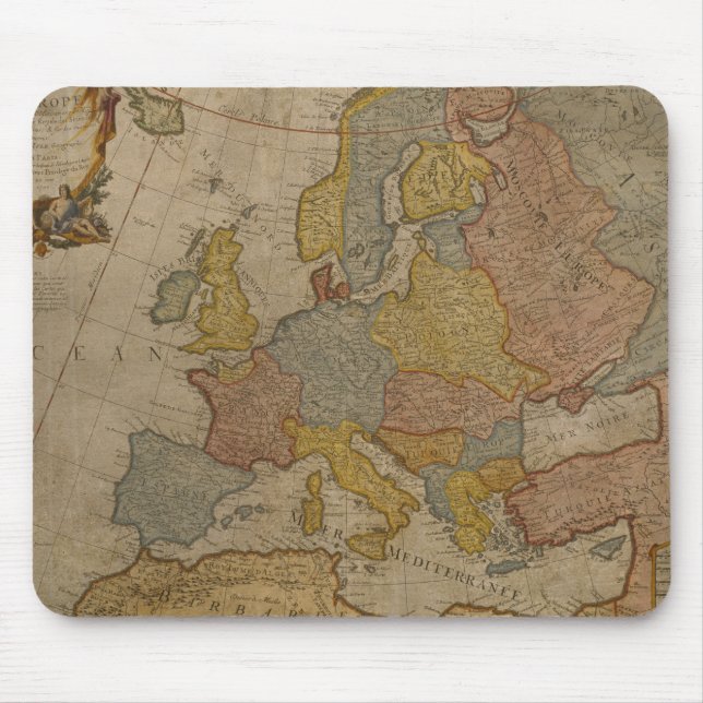 Mousepad Mapa de Europa | 1700 (Frente)
