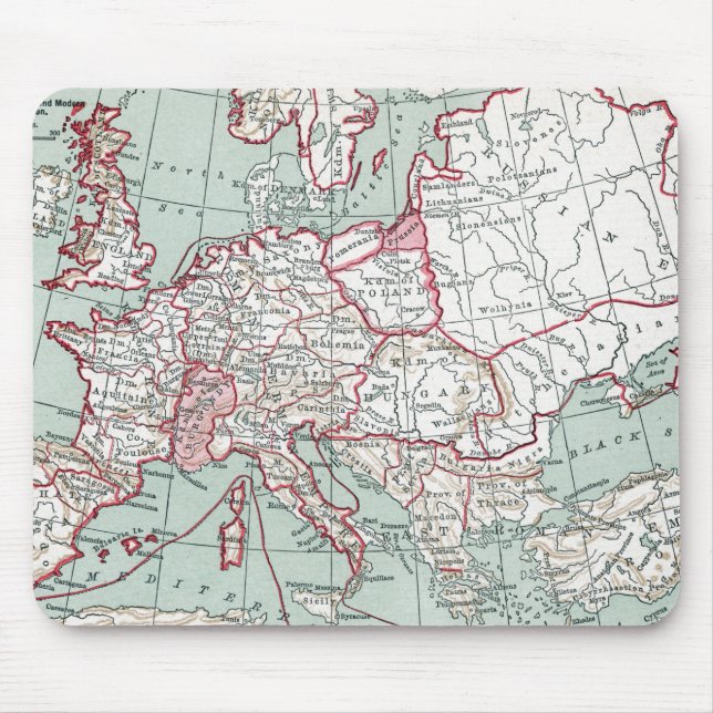 Mousepad MAPA De EUROPA, século XII (Frente)