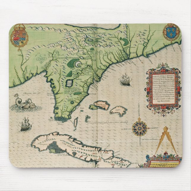 Mousepad Mapa de Florida, 'de Narratio Brevis (Frente)
